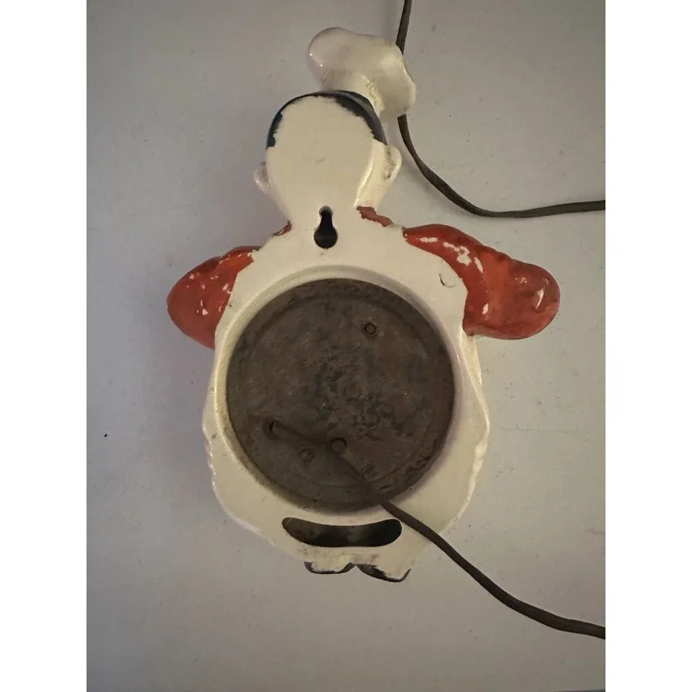 RED WING POTTERY CHEF‎ KITCHEN WALL CLOCK 1947 VINTAGE